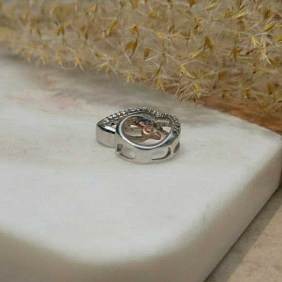 Kay Jewelers 10k Sterling Diamond Heart Necklace - Picture 4 of 6